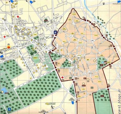 carte de la prtie sud west de marrakech.